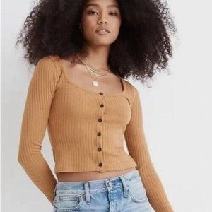6. Madewell Ribbed Cropped Cardigan